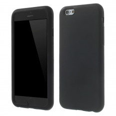 Силиконовый чехол накладка для iPhone 6, 6S (Черный)