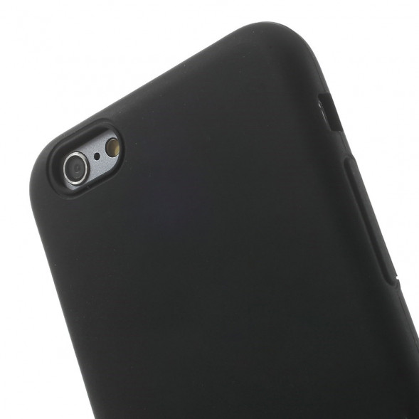 Силиконовый чехол накладка для iPhone 6, 6S (Черный)