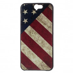 TPU Чехол накладка с рисунком для HTC One A9 (Retro US Флаг)