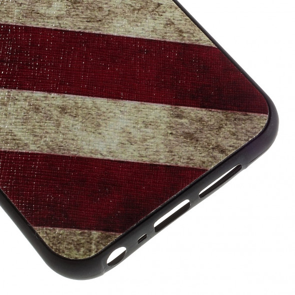 TPU Чехол накладка с рисунком для HTC One A9 (Retro US Флаг)