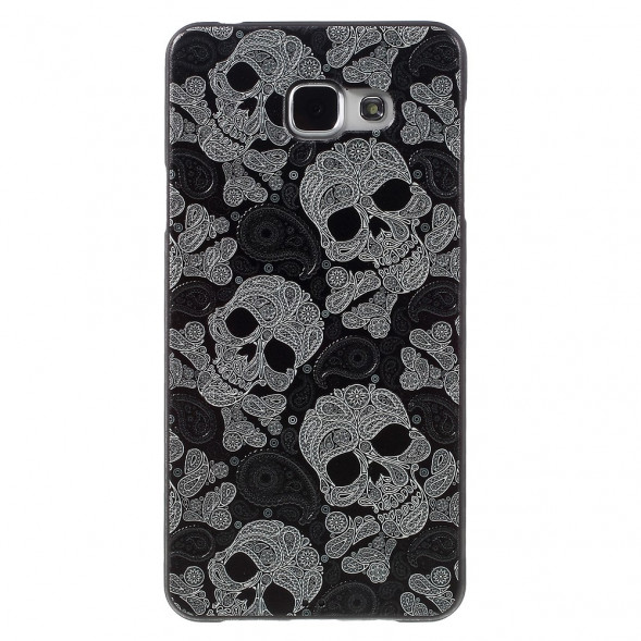 Текстурный TPU чехол накладка для Samsung Galaxy A7 (2016) SM-A710F (Черепа)