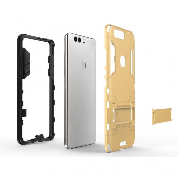 Чехол Duty Armor с подставкой для Huawei Honor V8 (золото)