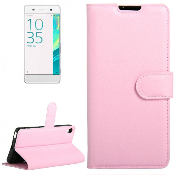 Чехол с визитницей для Sony Xperia XA, XA Dual F3111, F3112 (розовый)