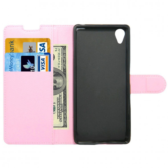 Чехол с визитницей для Sony Xperia XA, XA Dual F3111, F3112 (розовый)