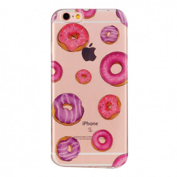 Силиконовый чехол с рисунком для iPhone 6, 6S (Пончики)