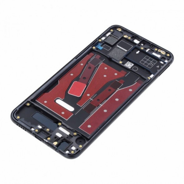 Рамка дисплея для Huawei Honor 8X (JSN-L21), Honor 9X Lite (средняя часть в сборе) (Черная)