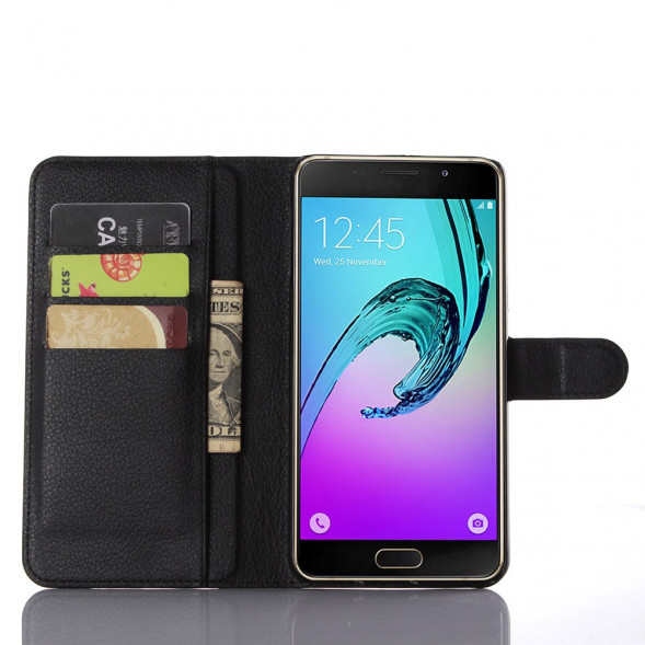 Чехол книжка с визитницей для Samsung Galaxy A9 (2016) (Черный)