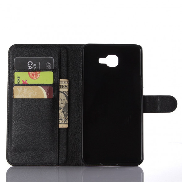 Чехол книжка с визитницей для Samsung Galaxy A9 (2016) (Черный)