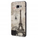Текстурный TPU чехол накладка для Samsung Galaxy A7 (2016) SM-A710F (Эйфелева башня)