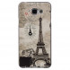 Текстурный TPU чехол накладка для Samsung Galaxy A7 (2016) SM-A710F (Эйфелева башня)