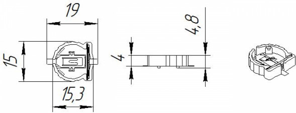 856 батарея CR1220 Батарейный отсек на плату