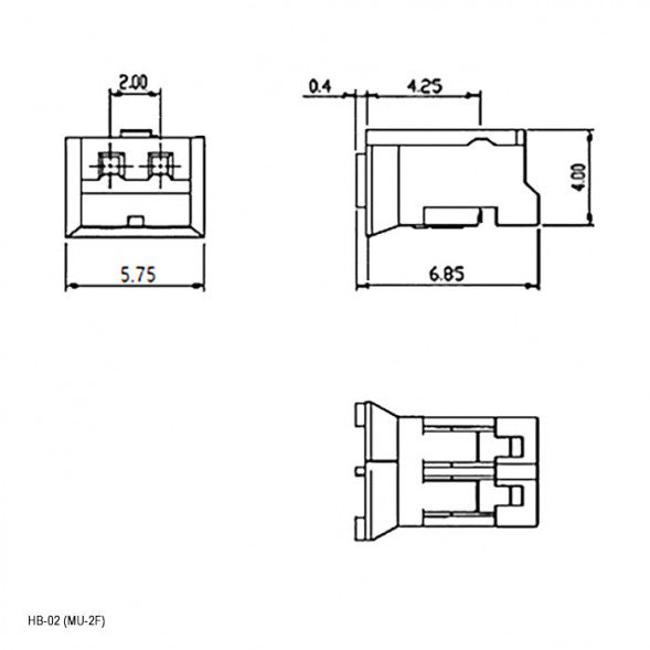 HB-02 (MU-2F) wire 0,3m AWG26 провод соединительный