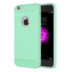 Чехол накладка Carbon Fibre для iPhone 6 / 6S (зеленый)