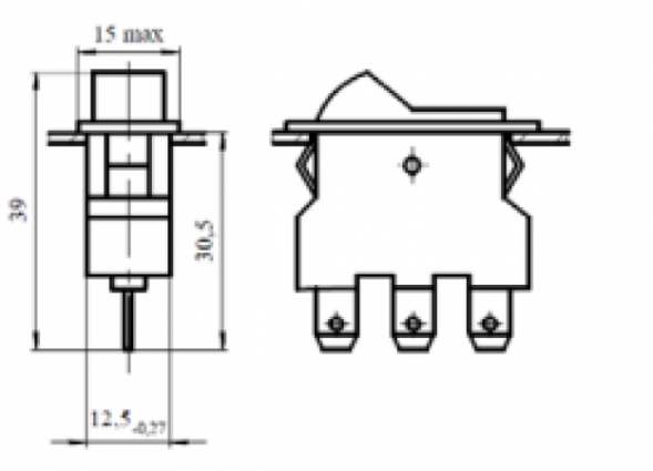 ВК33 Б15 В11181-20 Переключатель клавишный (рокерный)