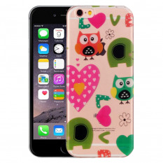 Силиконовый чехол с рисунком для iPhone 6, 6S (Совы)