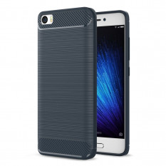 Чехол накладка Carbon Fibre для Xiaomi Mi5 (темно-синий)