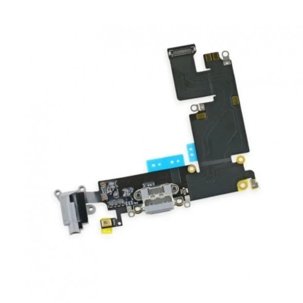 Шлейф для iPhone 6S Plus на системный разъем, разъем гарнитуры, микрофон (Серый)