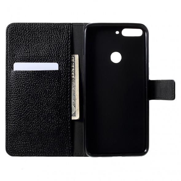 Чехол с визитницей для Huawei Honor 7C (AUM-L41) (черный)