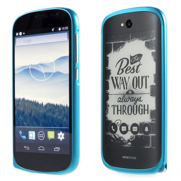 Алюминиевый бампер для Yotaphone 2 (голубой)