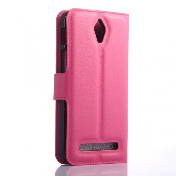 Чехол книжка с визитницей для Asus ZenFone C (ZC451CG) (Малиновый)