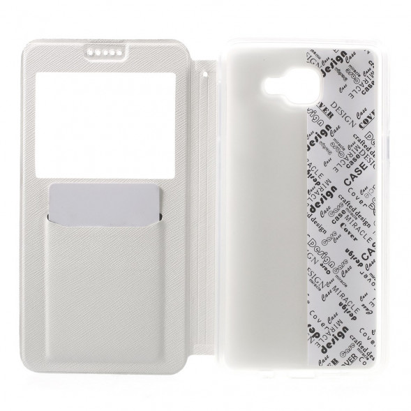 Чехол с окном информации для Samsung Galaxy A9 (2016) (Белый)