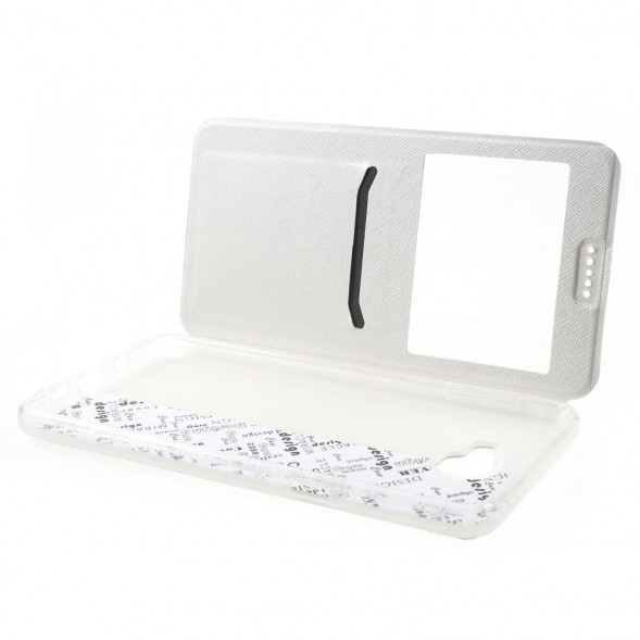 Чехол с окном информации для Samsung Galaxy A9 (2016) (Белый)