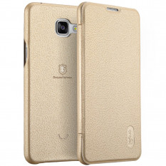 Чехол книжка Lenuo для Samsung Galaxy A7 (2016) SM-A710F (Золотистый)
