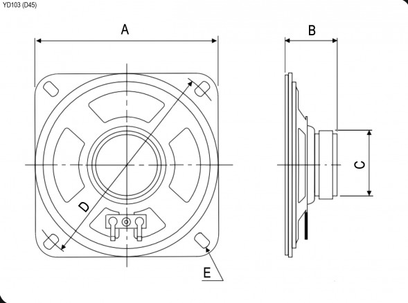 YD103-71 6W 4ohm Динамик