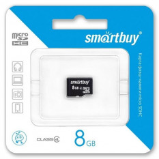 Карта памяти MicroSDHC 8GB Class 4 Smart Buy без адаптера