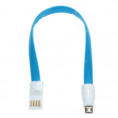 Кабель микро USB OltraMax OM-K-00080 0.2м плоский магнитный (синий)