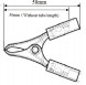8-0035 red Зажим крокодил с изолятором 15А 50мм (красный)