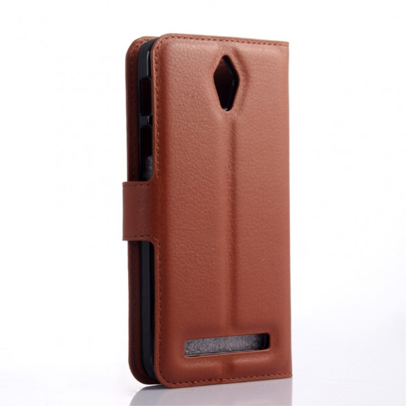 Чехол книжка с визитницей для Asus ZenFone C (ZC451CG) (Коричневый)