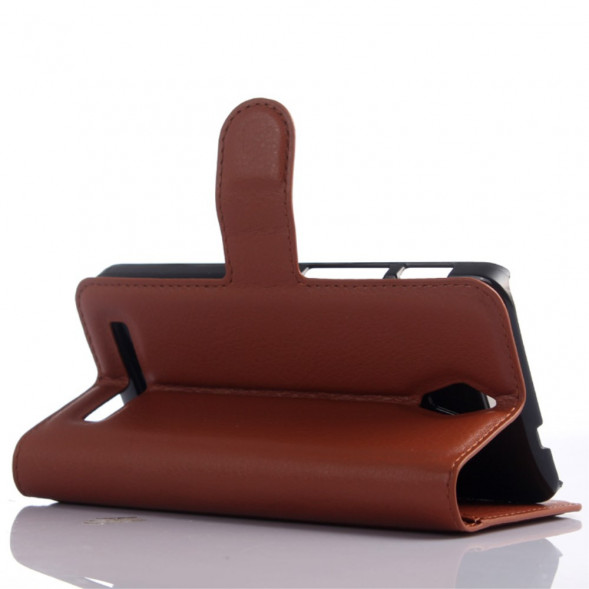 Чехол книжка с визитницей для Asus ZenFone C (ZC451CG) (Коричневый)