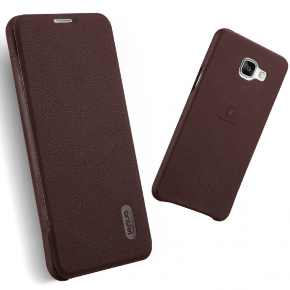 Чехол книжка Lenuo для Samsung Galaxy A7 (2016) SM-A710F (Коричневый)