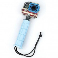 Монопод для селфи с силиконой ручкой и адаптером для камеры GoPro Hero 3+ , 3, 2, 1 (Синий)