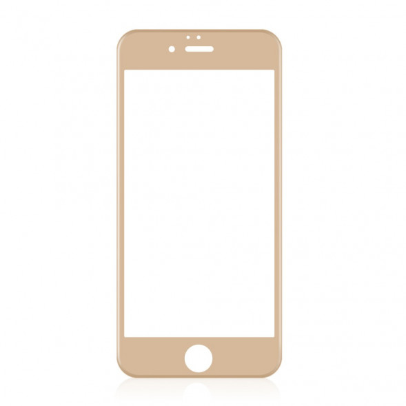 3D Защитное стекло для iPhone 6, 6S (Золото)
