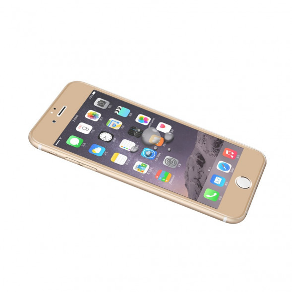 3D Защитное стекло для iPhone 6, 6S (Золото)