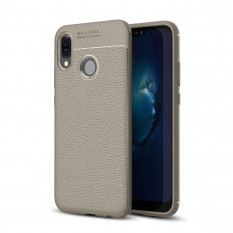Чехол накладка Litchi Grain для Huawei P20 Lite / nova 3e (серый)