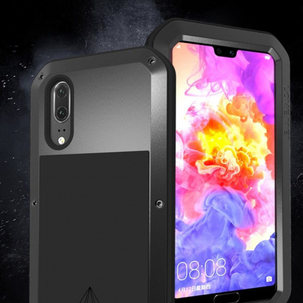 Железный чехол Love Mei для Huawei P20 (черный)