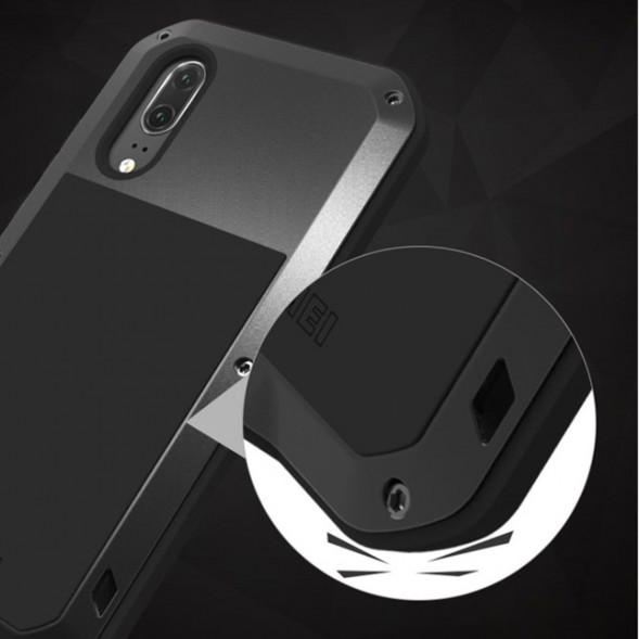 Железный чехол Love Mei для Huawei P20 (черный)