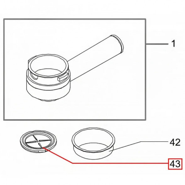 145849762 Прокладка держателя фильтра Saeco 55х11,3 мм УПЛК037