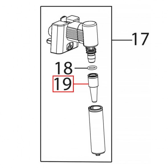 5313231221 Внутренняя часть cопло капучинатора кофемашины DeLonghi ESAM6 (КАПУ001)
