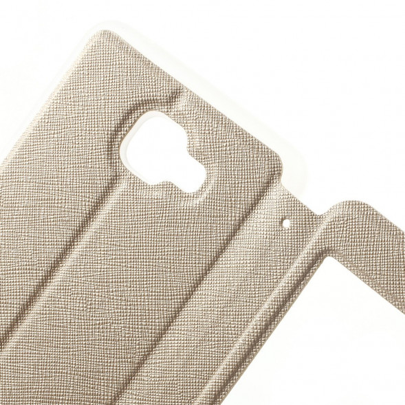 Чехол с окном информации для Samsung Galaxy A9 (2016) (Золотистый)