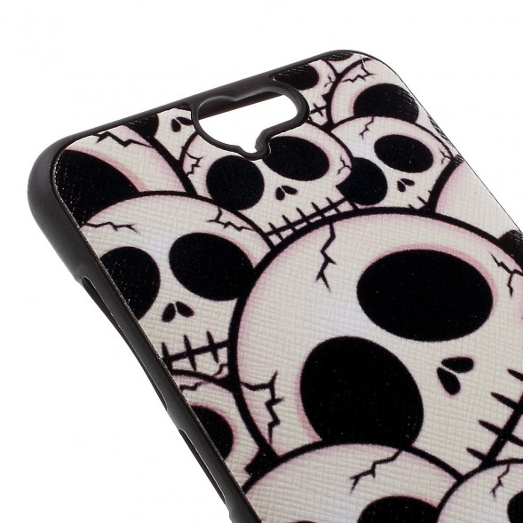 TPU Чехол накладка с рисунком для HTC One A9 (Черепа)