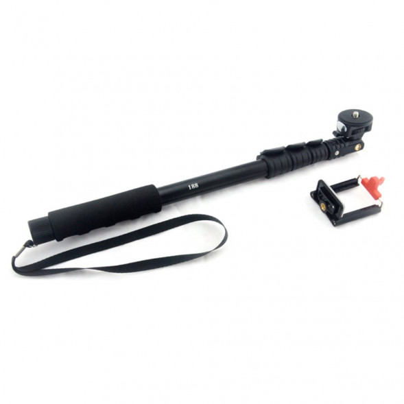 Монопод с зажимом для телефона и адаптером для камеры GoPro Hero