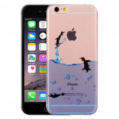 Силиконовый чехол с рисунком для iPhone 6, 6S (Пингвины)