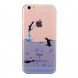 Силиконовый чехол с рисунком для iPhone 6, 6S (Пингвины)