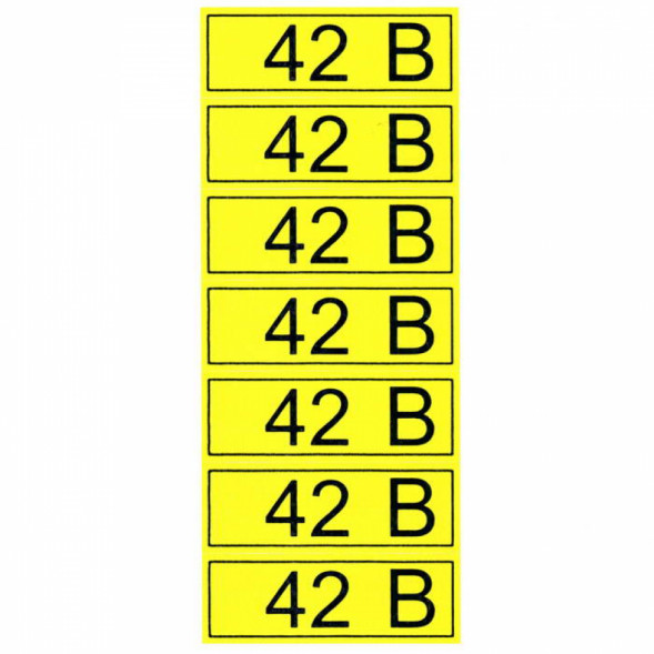 Информационный знак &quot;42 В&quot; 35х100