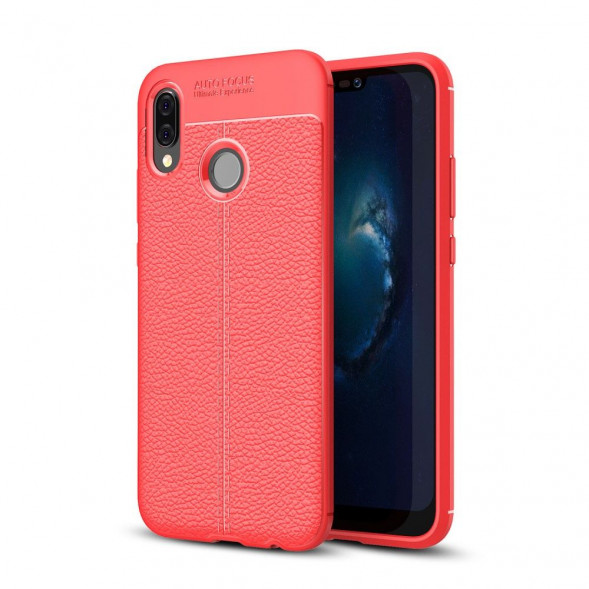 Чехол накладка Litchi Grain для Huawei P20 Lite / nova 3e (красный)