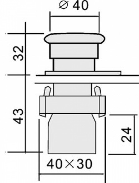 LXA2 (3SA5)-BC42 on-(off) Переключатель кнопочный (красный)